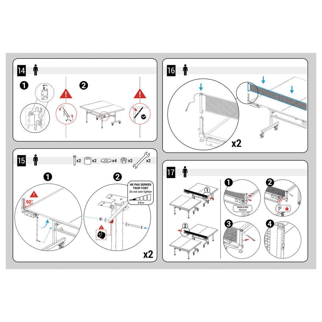 Net-Side H Foot for a TTT130 and TTT130.2 Table Tennis Table