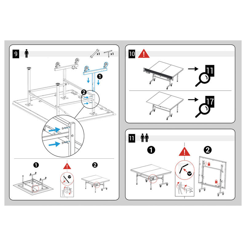 Pé em T para as mesas de ping pong PONGORI TTT130.2