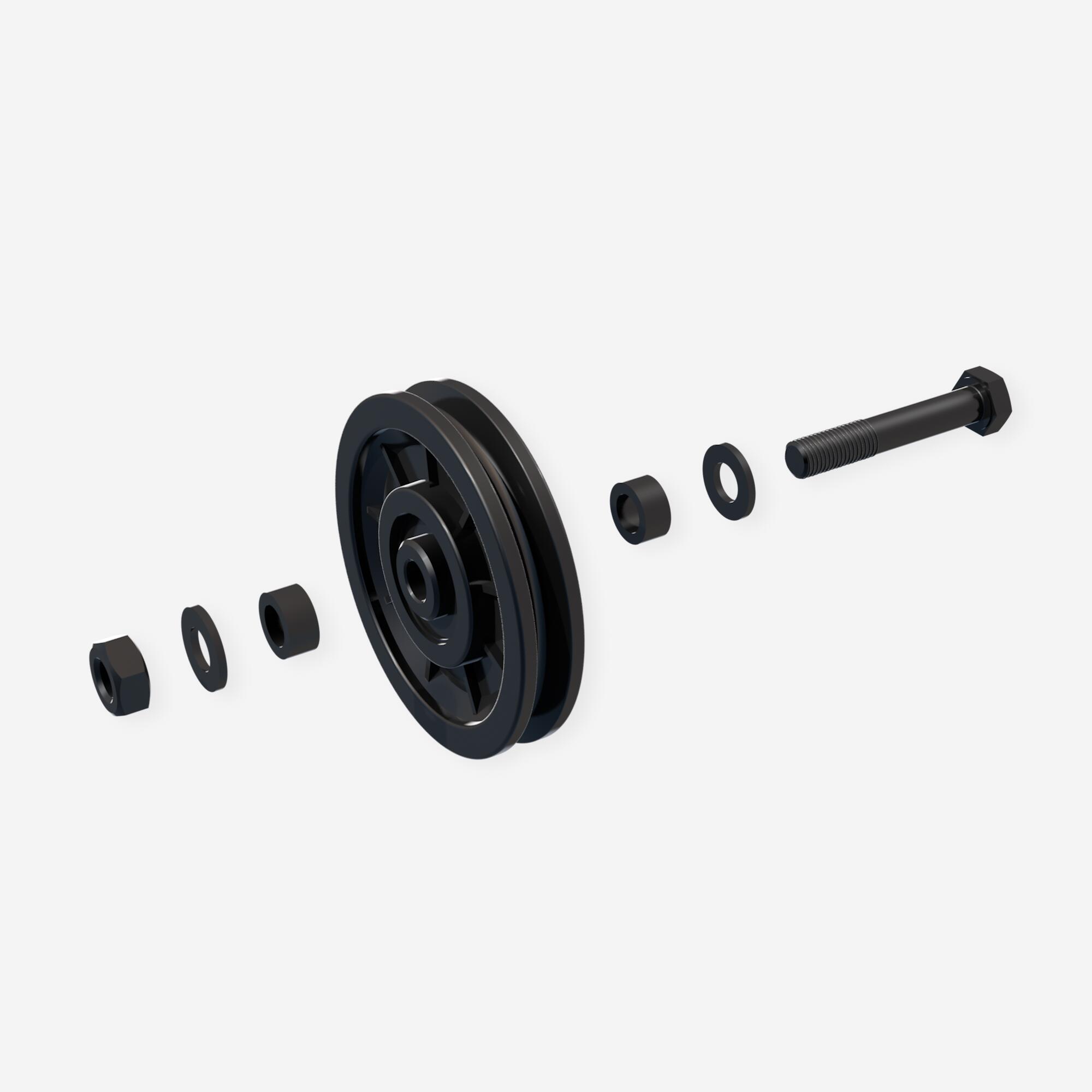 POULIE 90mm / TIRAGE 100 Kg - PIÈCE DÉTACHÉE MUSCULATION POUR POWER RACK 900 2/6