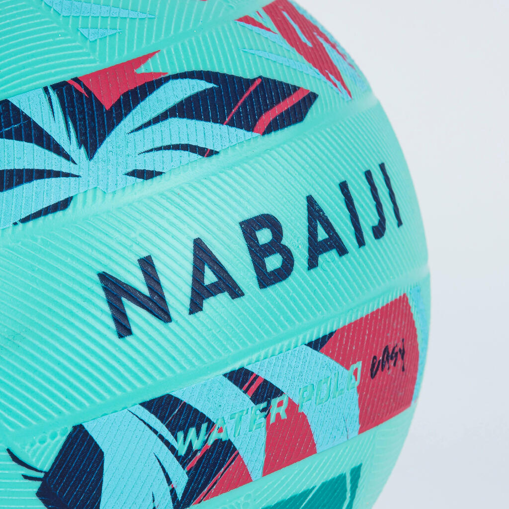 Pelota de waterpolo antiadherente y grande menta 100