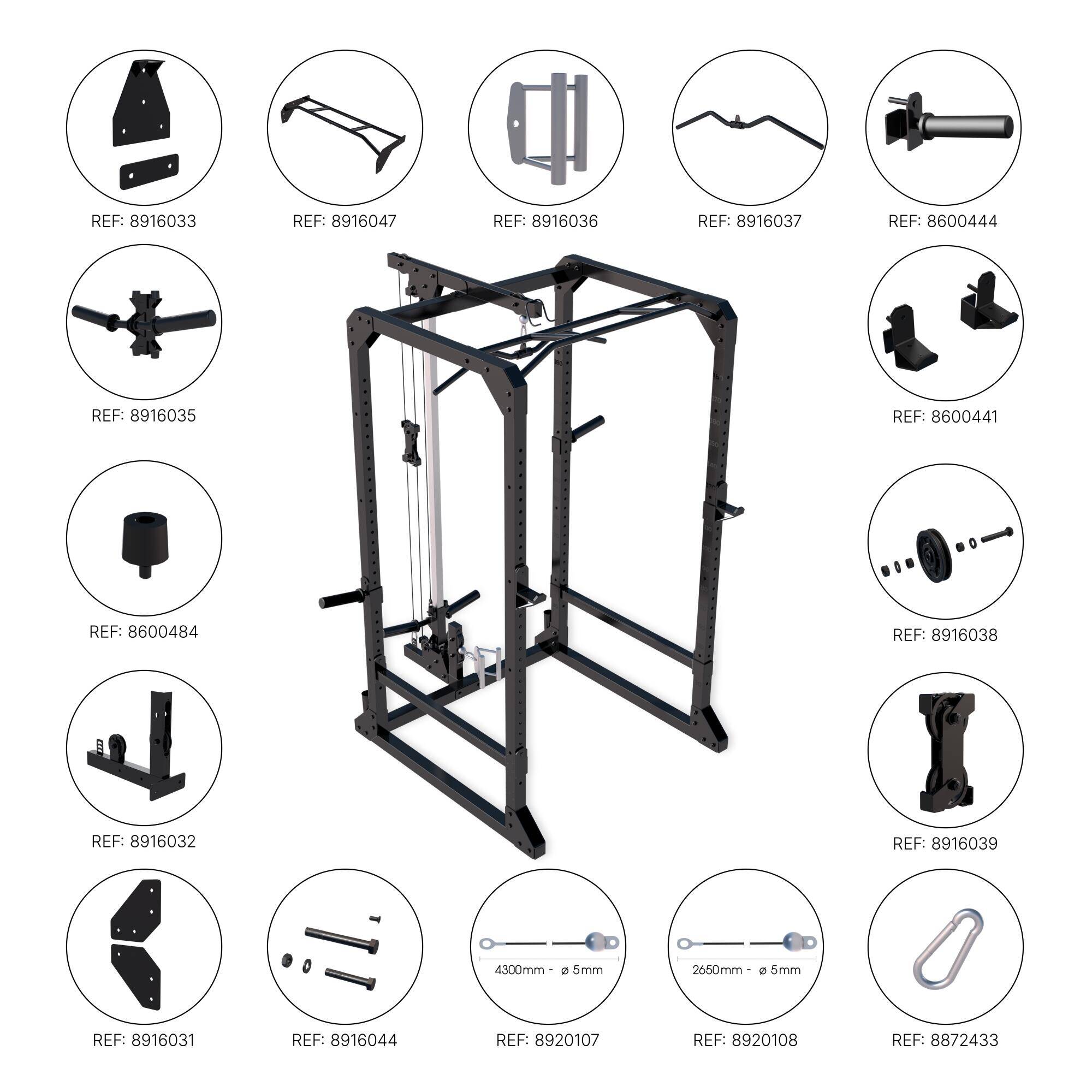 Home Gym Plate Holder - Spare Part for Weight Training Power Rack 900 -  5