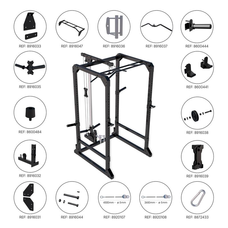 Bovenste kabel L4300 mm ⌀5 mm voor power rack 900