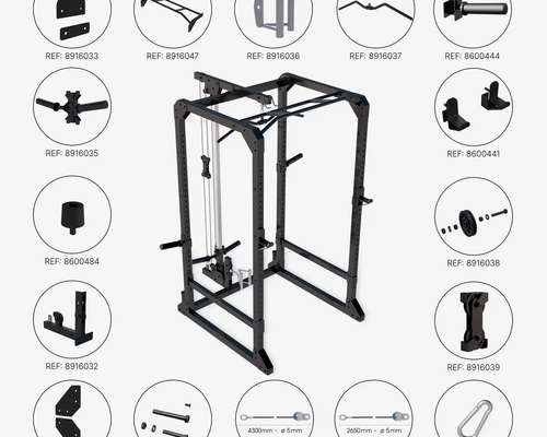 PLAQUES DE FIXATION  - PIÈCE DÉTACHÉE MUSCULATION POUR POWER RACK 900