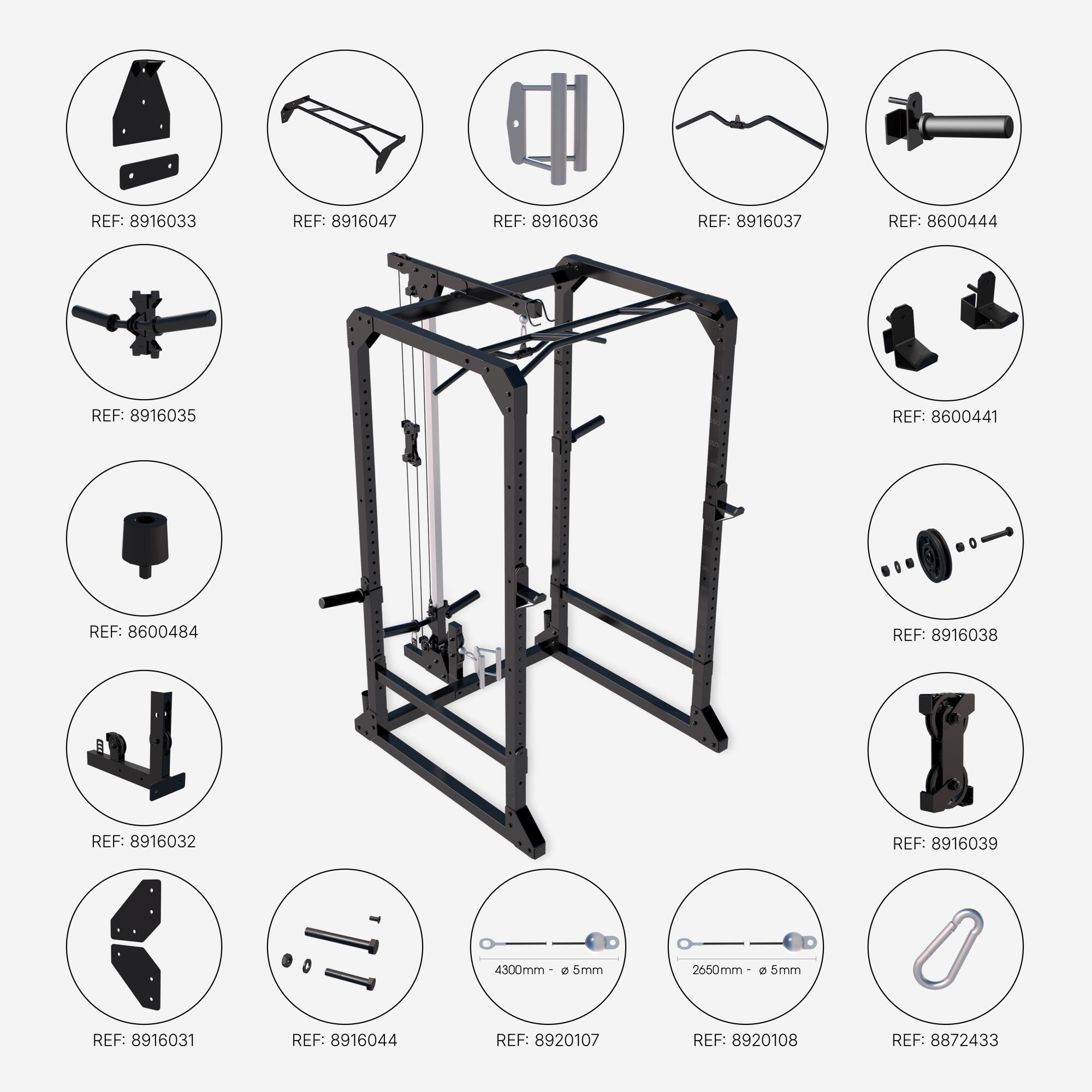 Weight Training Cage Power Rack 900 9/9