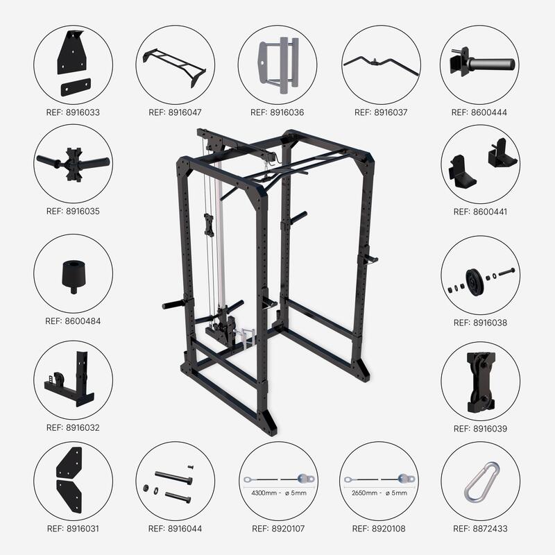 Gabbia bodybuilding POWER RACK 900