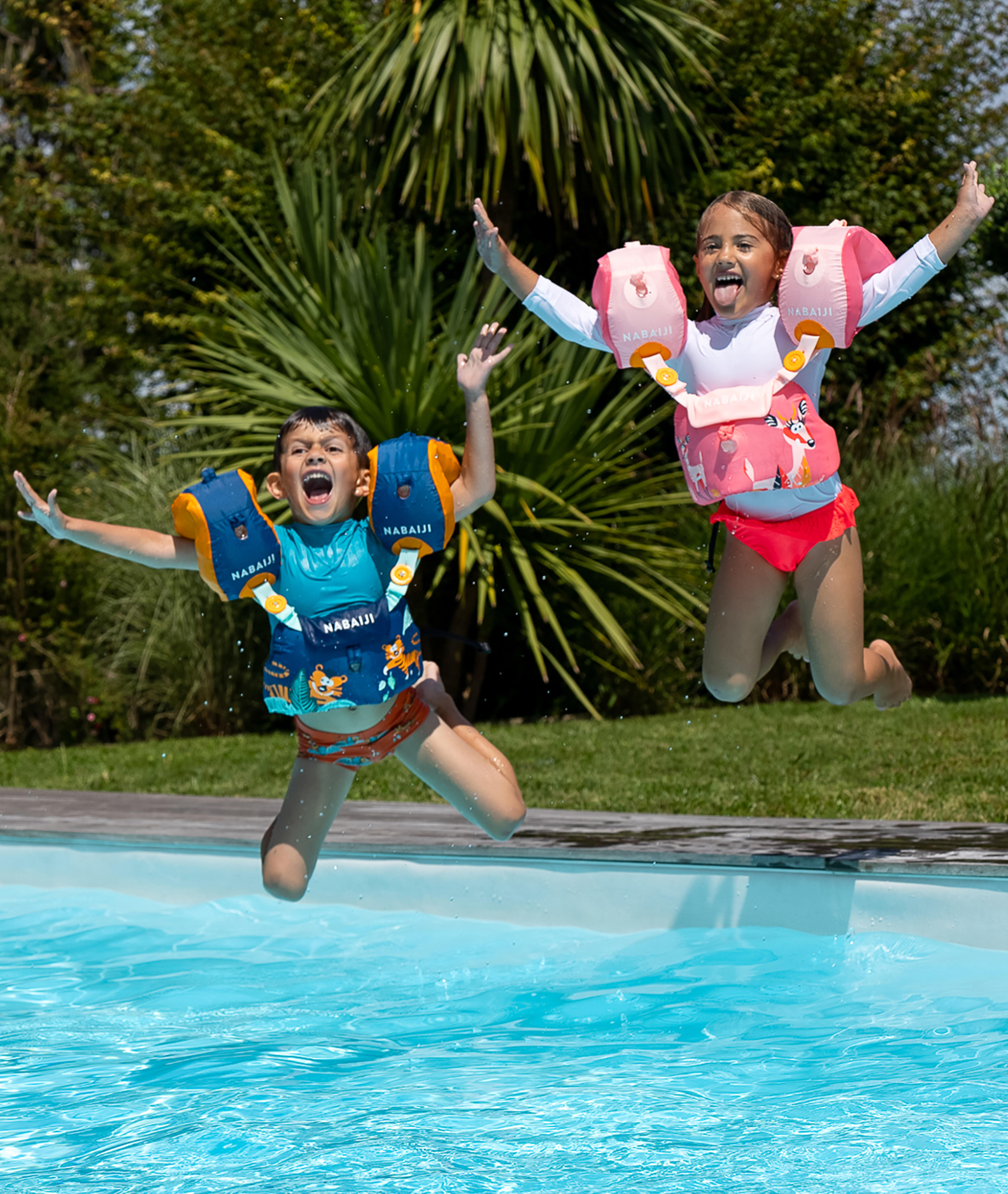 Kids' Swimming Adjustable Pool Armbands-Waistband – Tiswim Blue - NABAIJI