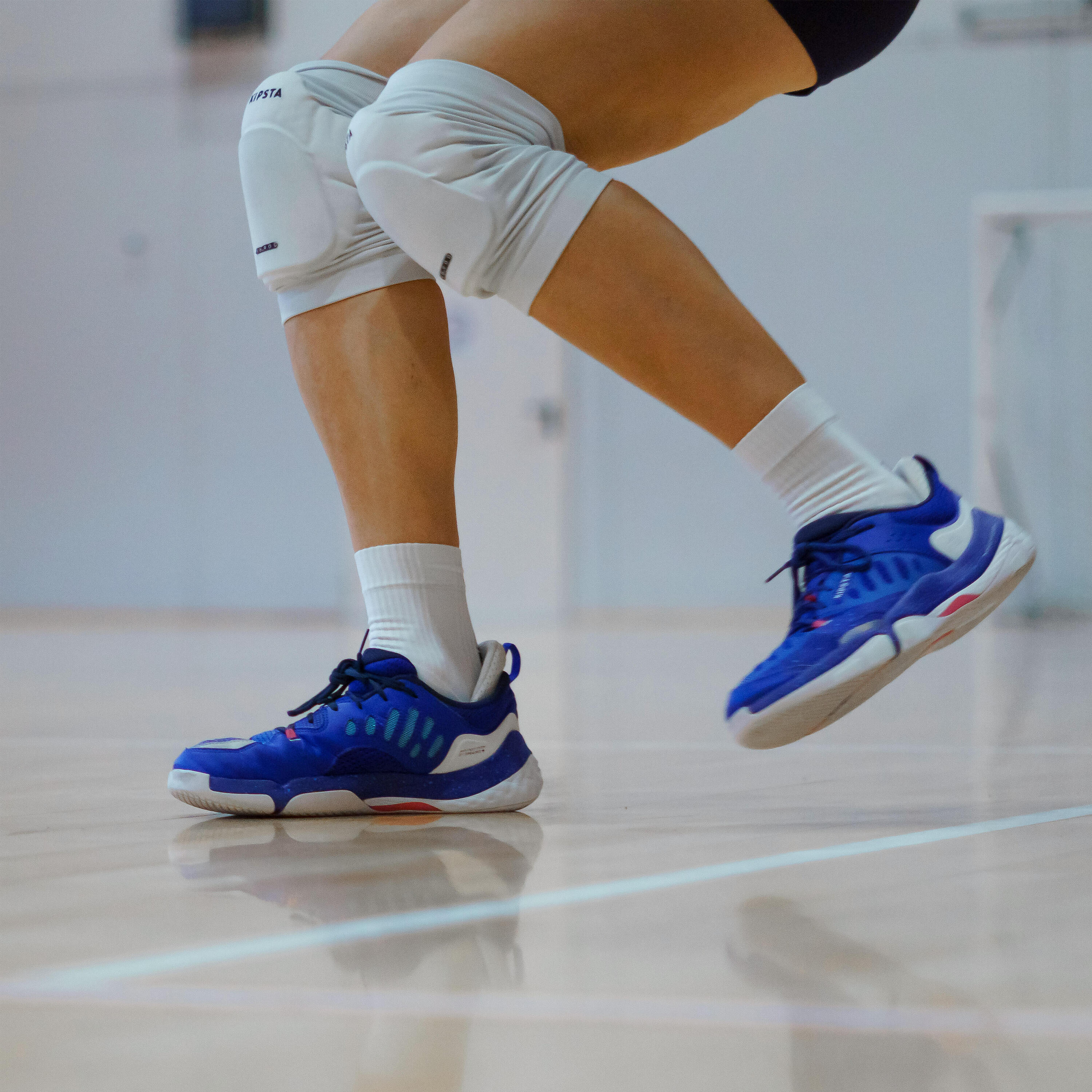 Chaussures de volleyball adulte - cushion basses bleu 10/14