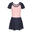 Women's one-piece short-sleeved skirt swimsuit Una SUMMER PINK