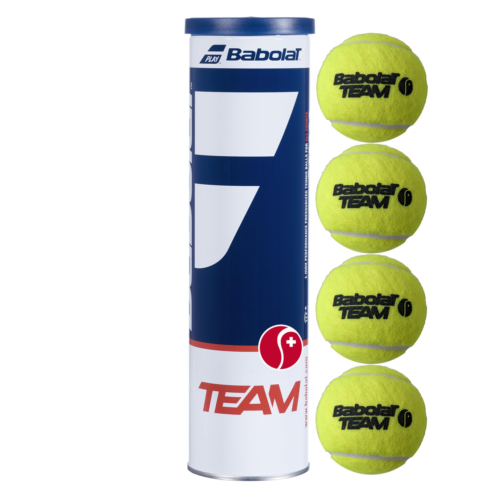 BALLES DE TENNIS BABOLAT TEAM SUISSE OFFICIELLE X4 BABOLAT