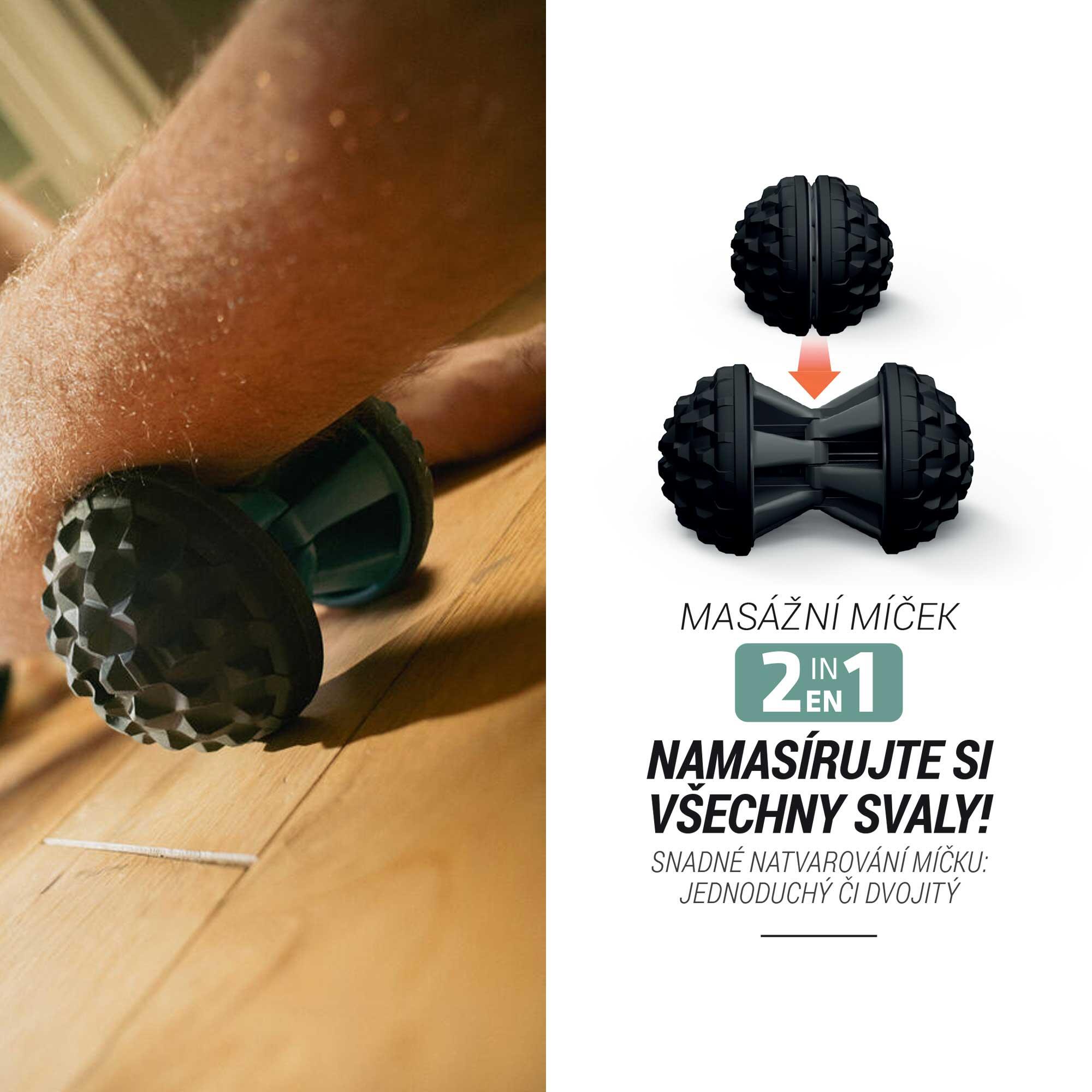 Masážní míček 2v1 jednoduchý a dvojitý 2/9