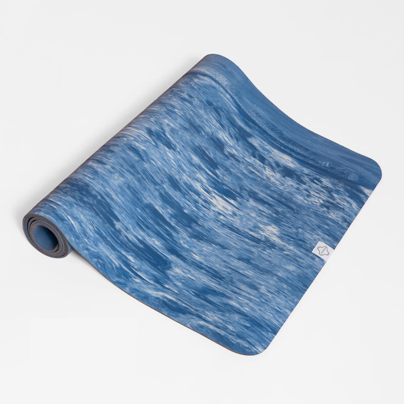 Yogamat met grip 185 cm x 65 cm x 5 mm blauw