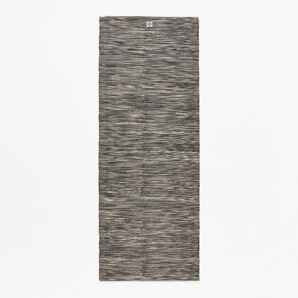 Maigās jogas kokvilnas paklājs/pārklājs, 4 mm, raibi pelēks