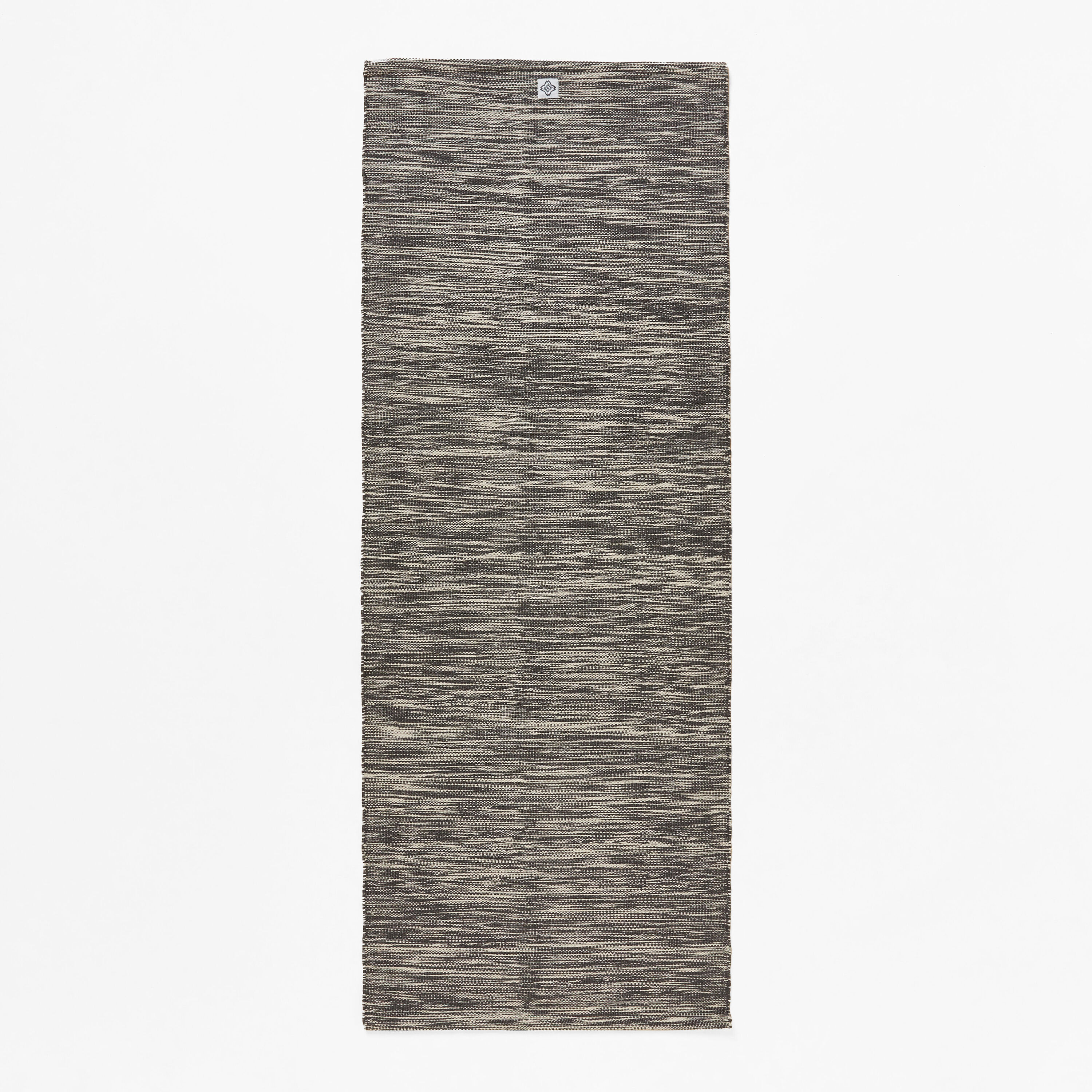 KIMJALY Gentle Yoga Cotton Mat/Over-Mat 183 cm ⨯ 68 cm ⨯4 mm - Mottled Grey