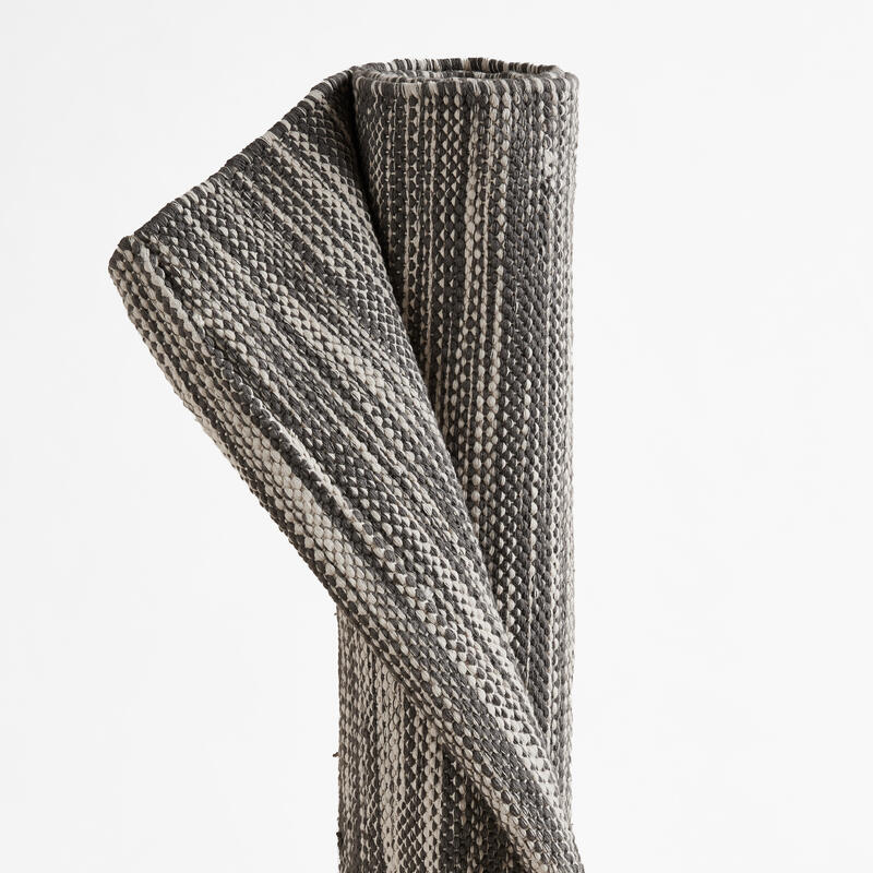 Svrchní podložka na jógu 183 cm × 68 cm × 4 mm bavlněná melírovaná šedá
