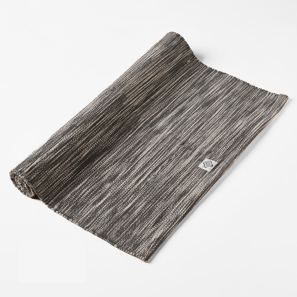 Gentle Yoga Cotton Mat/Over-Mat 183 cm ⨯ 68 cm ⨯4 mm - Mottled Grey