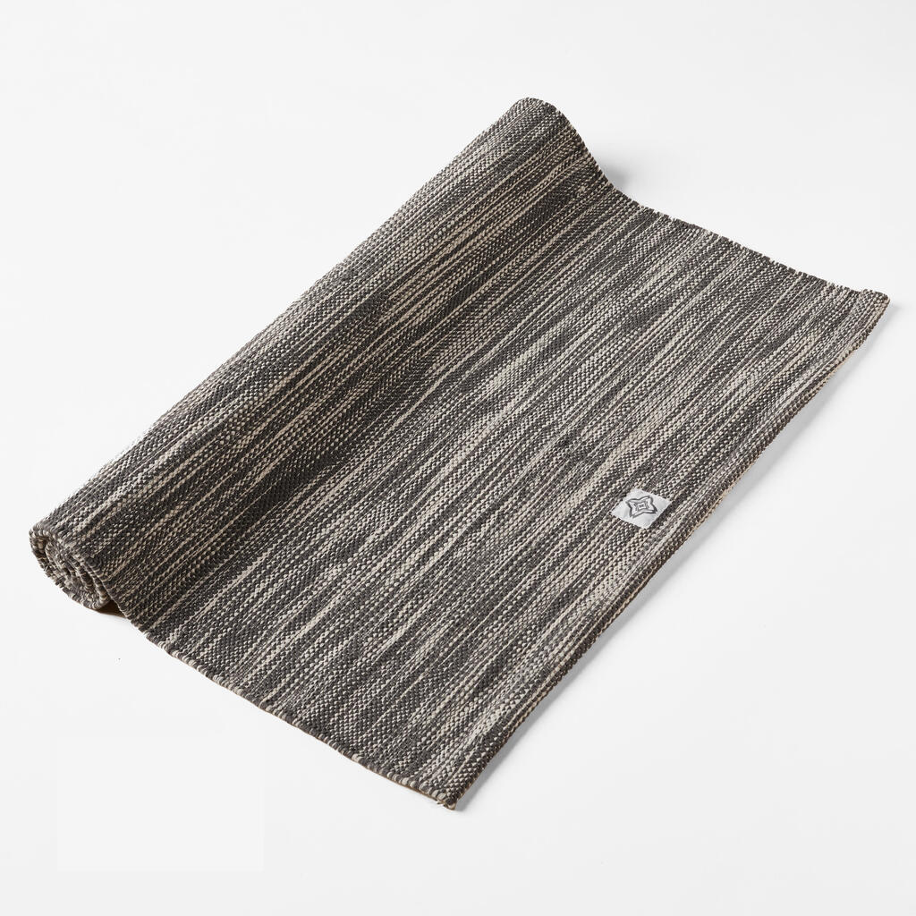 Vrchná podložka / koberček na jogu 183 cm x 68 cm x 4 mm bavlna melírovaná sivá