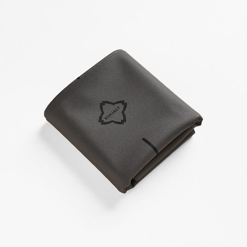 Yogamat oplegmat voor yogareis opvouwbaar 180 cm x 62 cm x 1,3 mm grijs