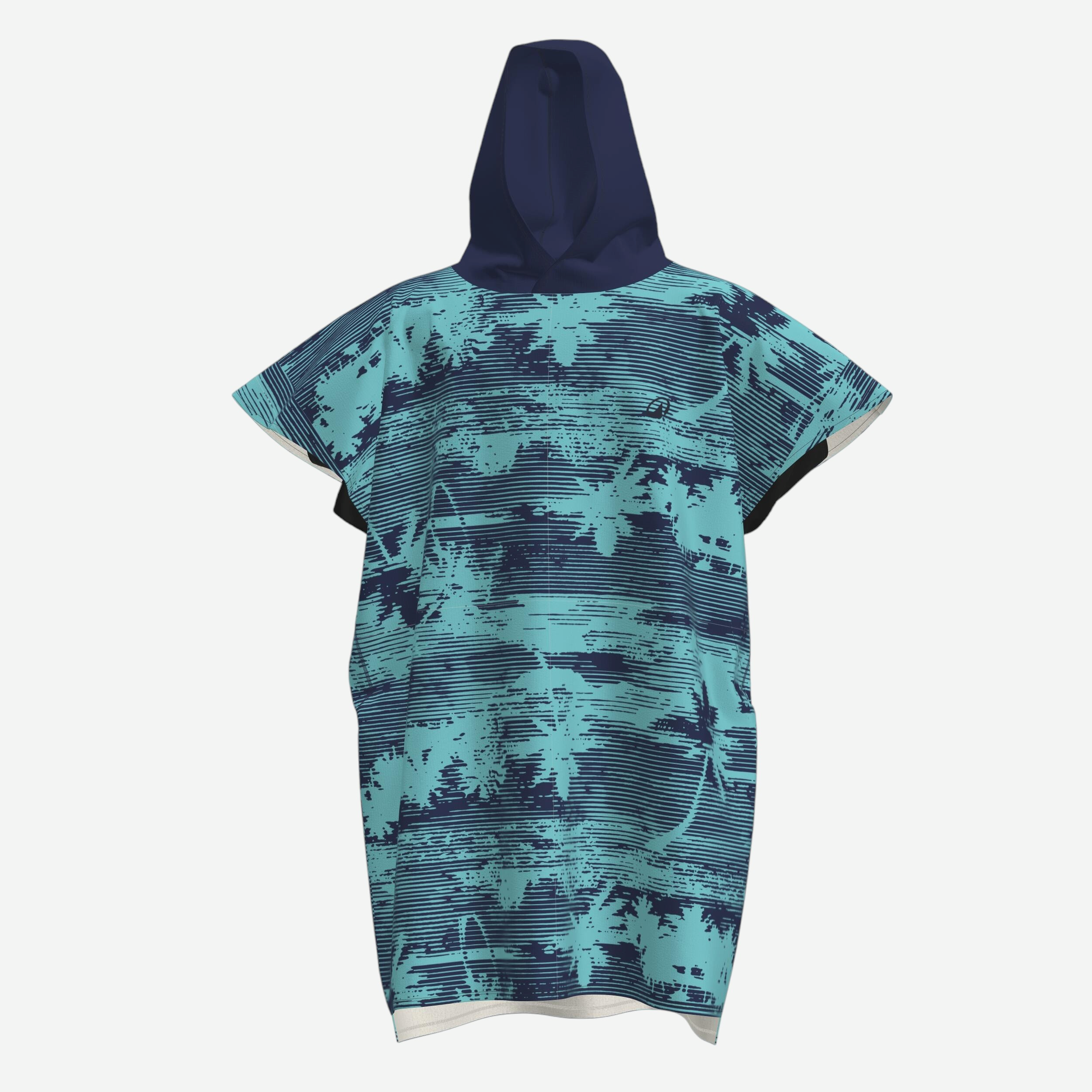 Poncho De Surf Enfant Manches Courtes - Microfibre, Capuche, Séchage Rapide, Taille M(53x68cm), Pour Piscine Plage