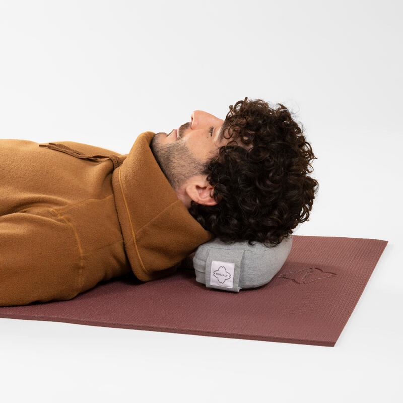 Cuscino yoga rettangolare 23cm x 14cm x 7,5cm grigio