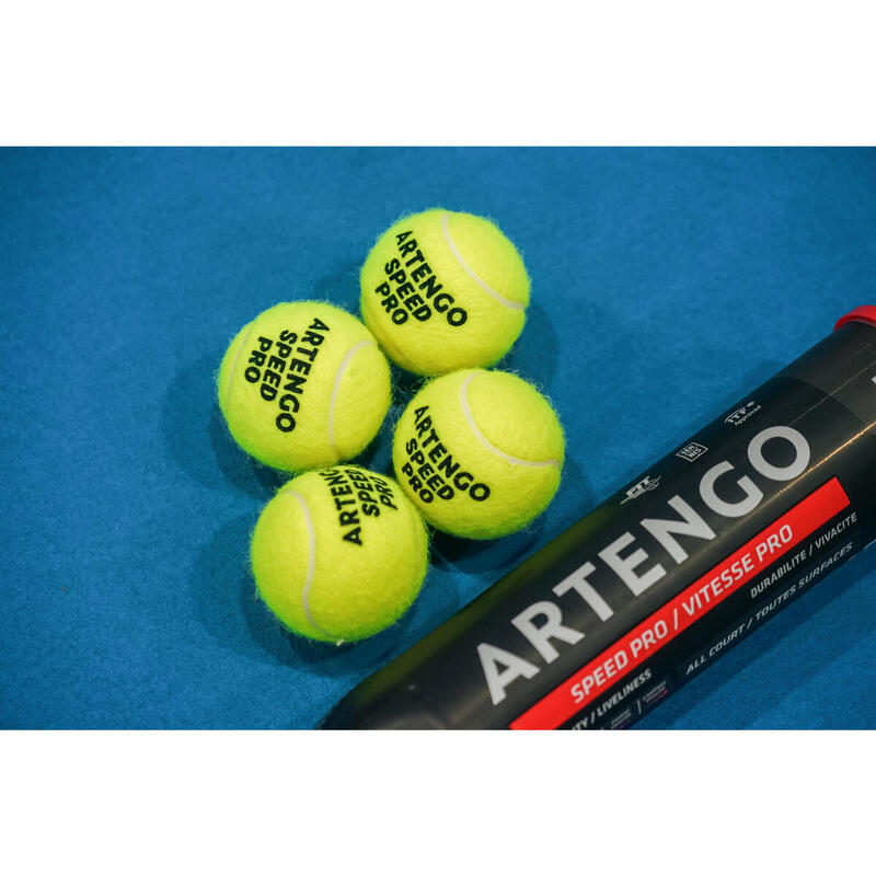 Pelota de tenis Artengo TB930 x4 velocidad