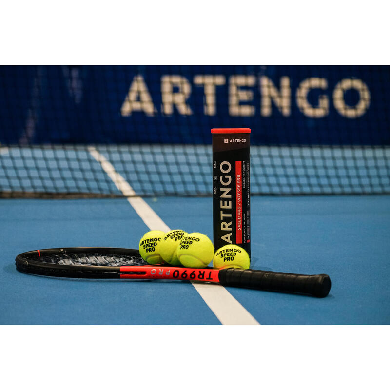 Pelota de tenis Artengo Speed Pro x4 bipack velocidad