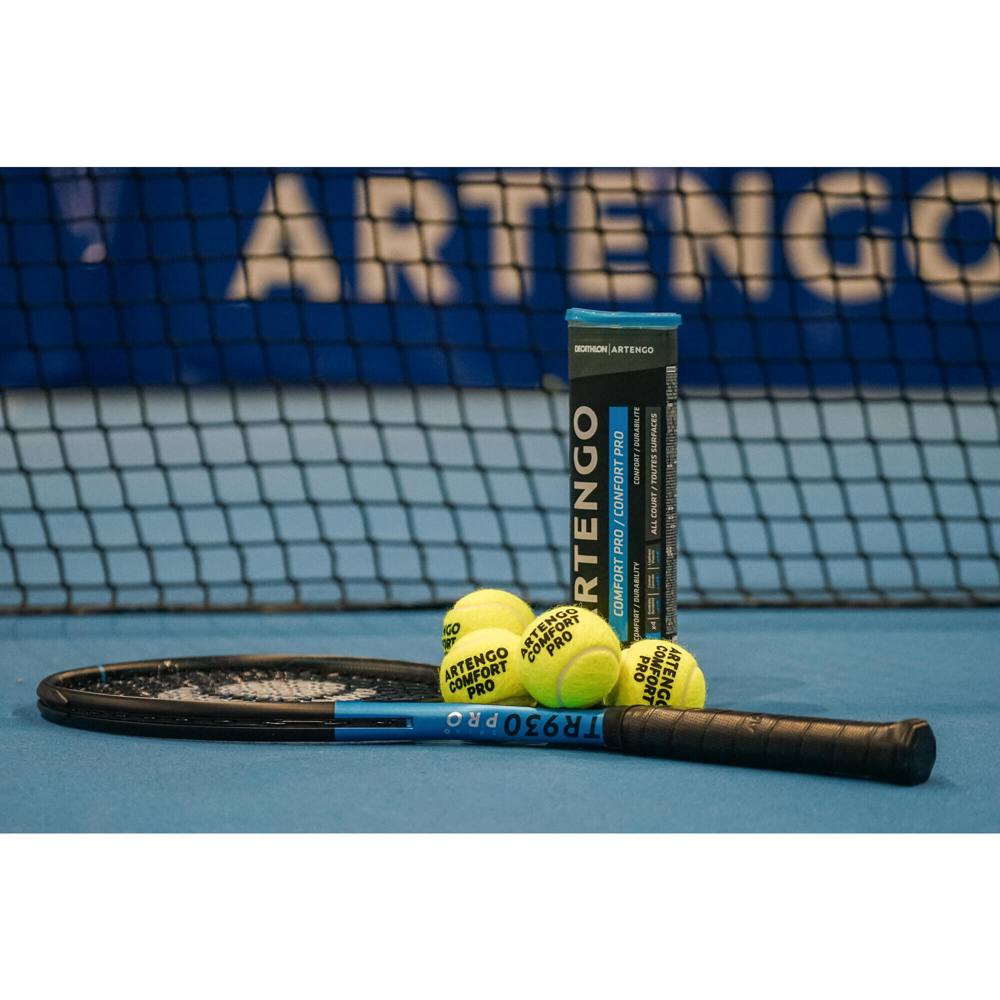 ARTENGO Pallina da tennis multiuso - Comfort Pro * 4 GIALLO 2 Tubi