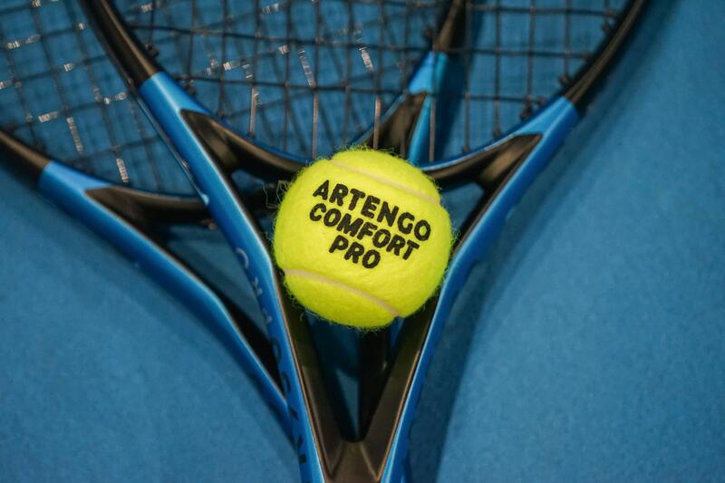 Piłka tenisowa uniwersalna Artengo Comfort 2 puszki po 4 piłki