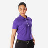 Women's golf cotton short-sleeved polo shirt - MW500 Purple