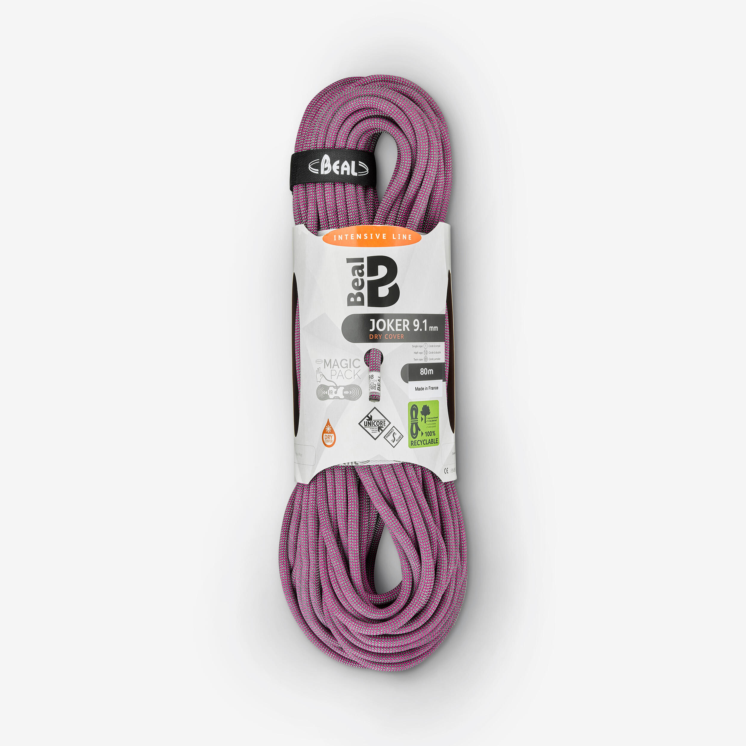 Beal Kletterseil 9.1 mm 80 m – Joker | 03700288284372 Beal Kletterseil 9.1 mm 80 m – Joker | 03700288284372