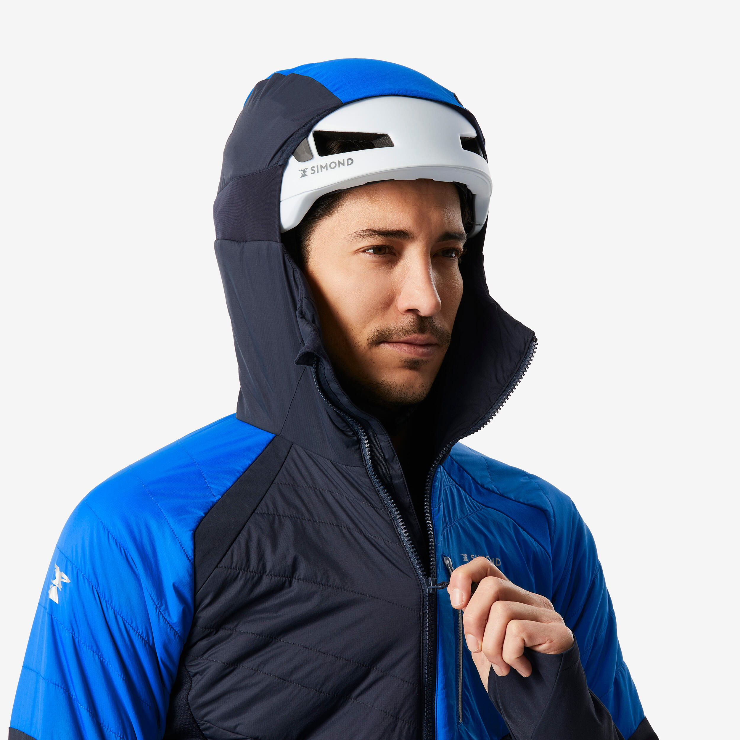 Men's mountaineering synthetic hybrid jacket - SPRINT navy 3/11