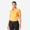 Women's golf short-sleeved polo shirt - MW500 orange sunset