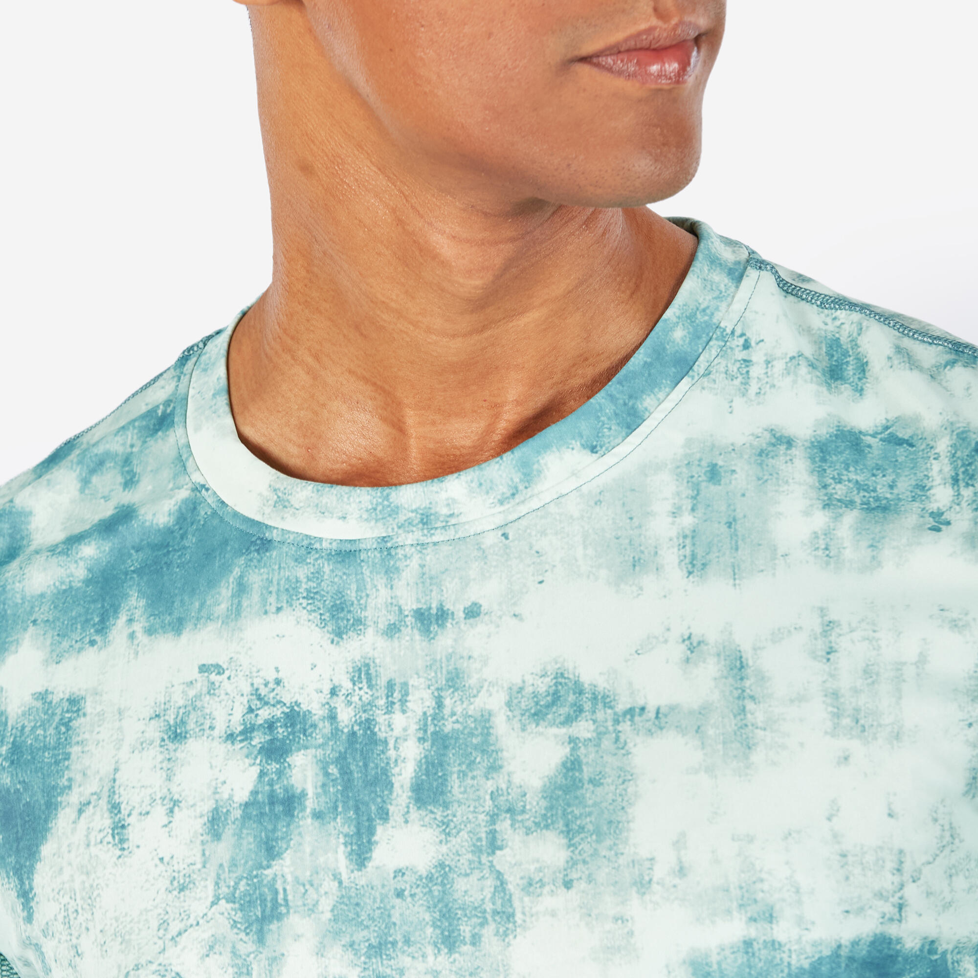 Men's Fitness Breathable Essential Short-Sleeved Crew Neck T-Shirt - Green