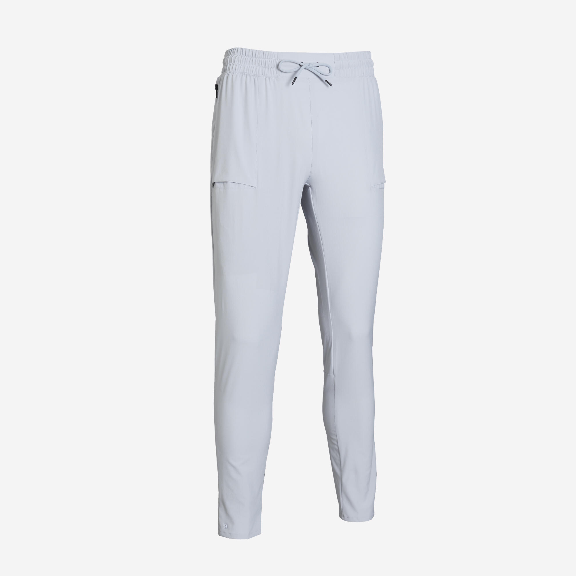 Men Gym Trackpant Convertible, Jog Fit, Quick Dry, Zip Pockets, 500 - Pearl Grey