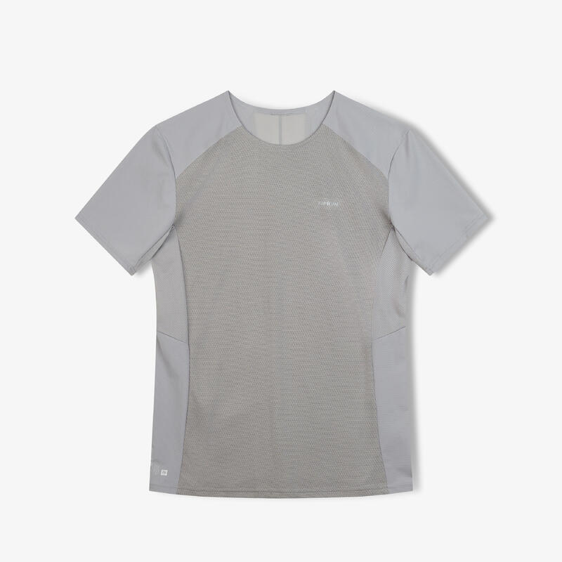 Men's Running T-Shirt Breathable KIPRUN LIGHT - Light grey