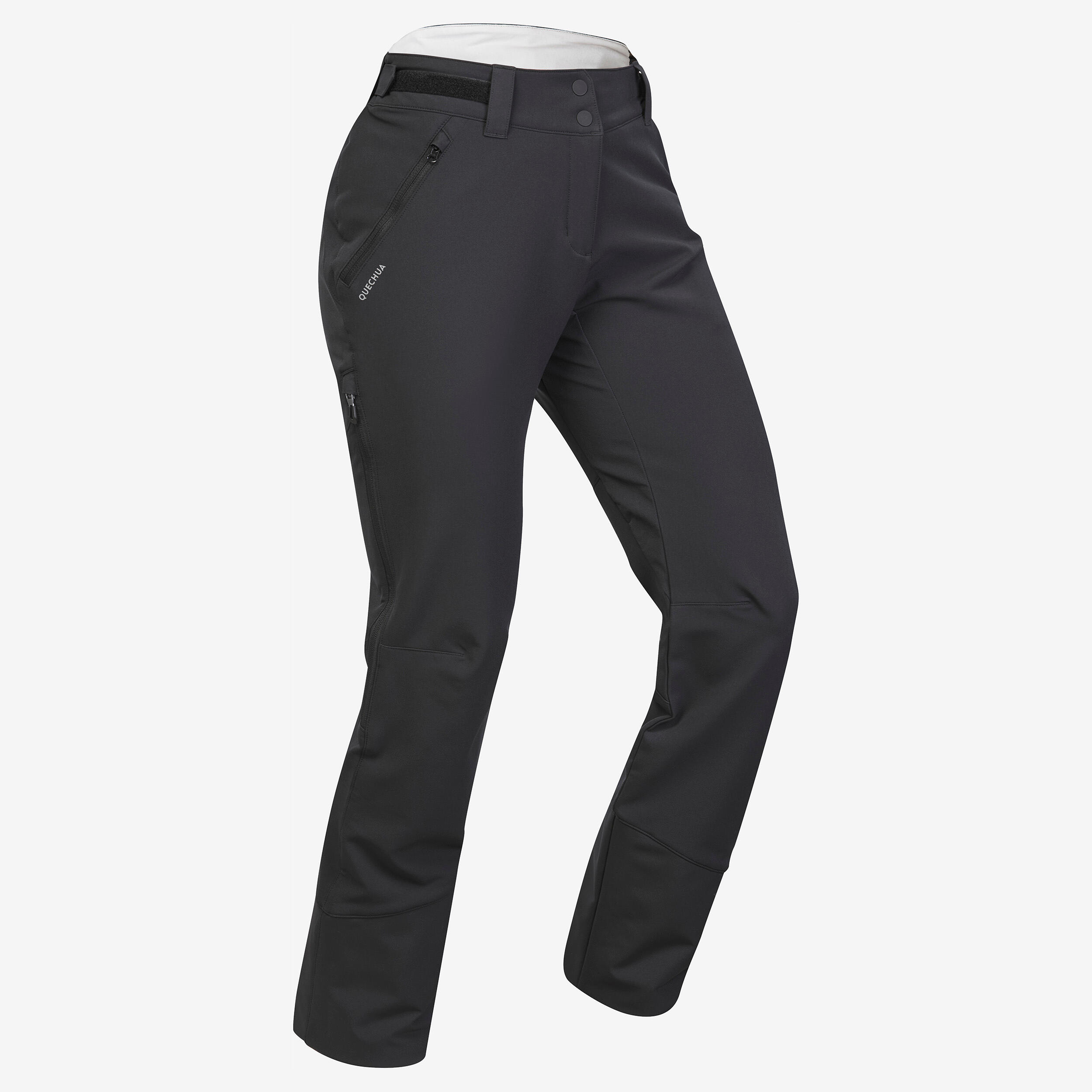 Pantalón de senderismo cálido perlante mujer, SH500 VENTIL negro  7/10