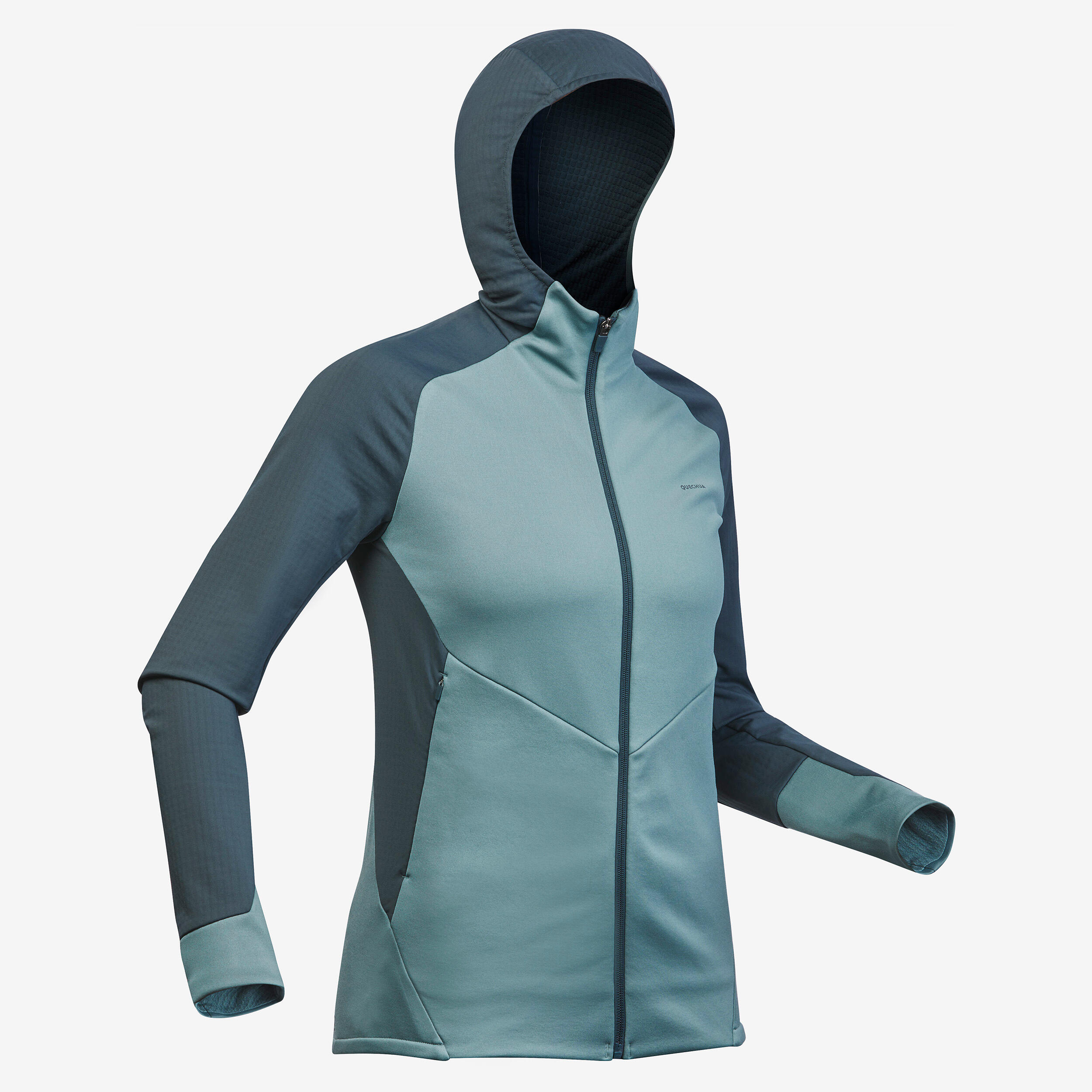 Chaqueta polar de montaña y trekking con capucha Mujer Quechua MH500 Light 6/6