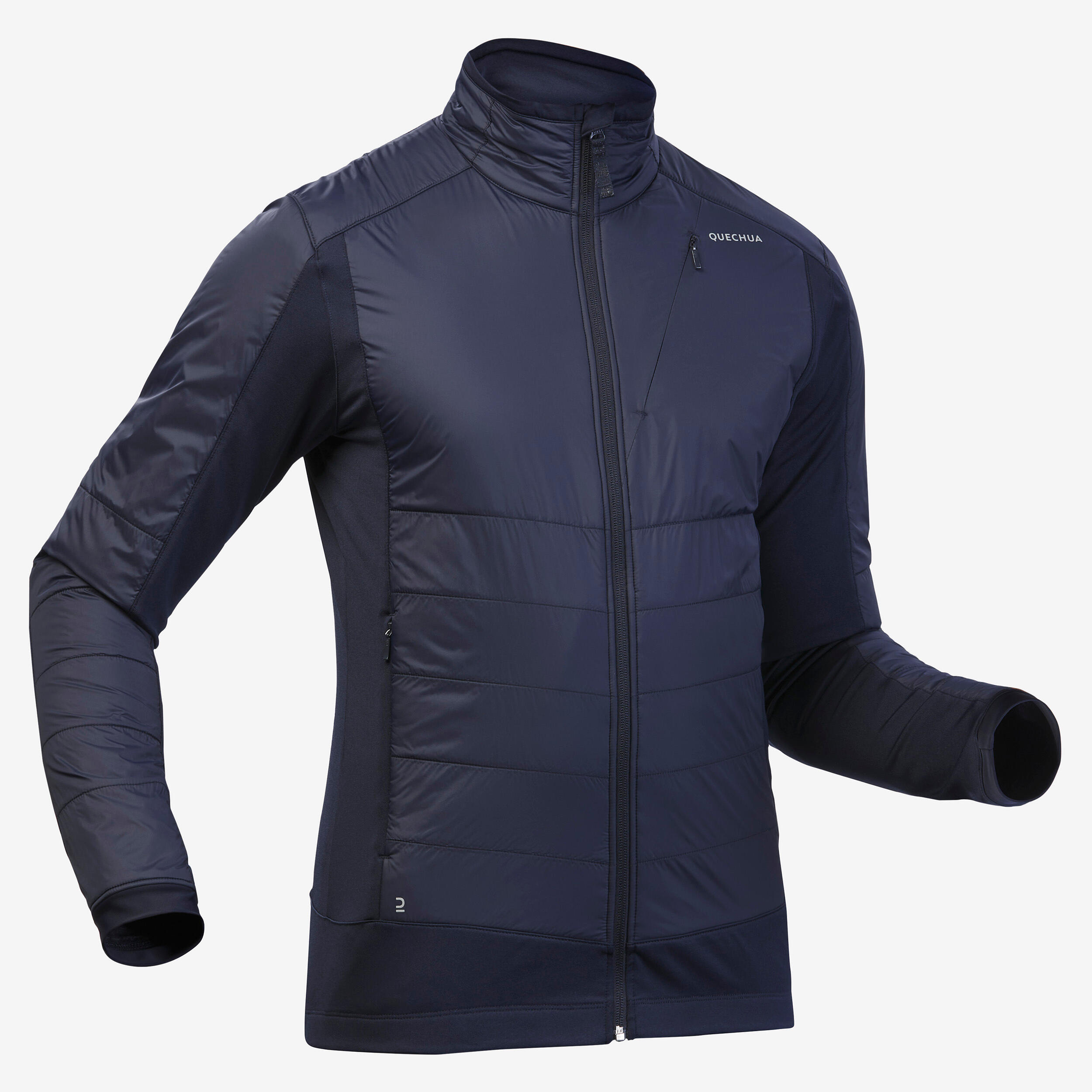 Men’s Warm Hybrid Hiking Fleece Jacket, MH 900 - QUECHUA