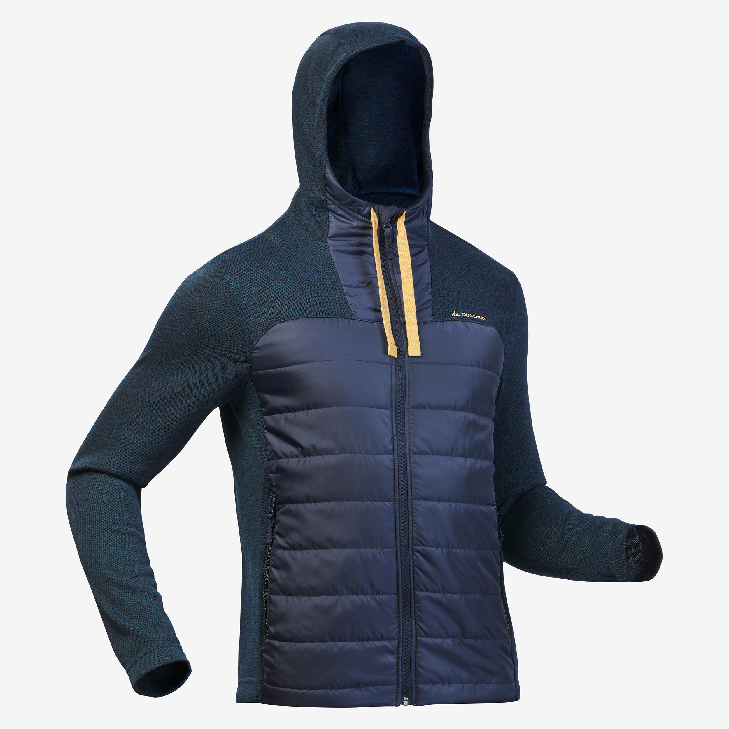 Men’s Hiking Sweatshirt - NH 100 Hybrid Black - QUECHUA