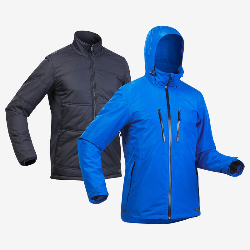 Chaqueta de montaña y trekking 3 en 1 impermeable Hombre Forclaz SH500 Mountain