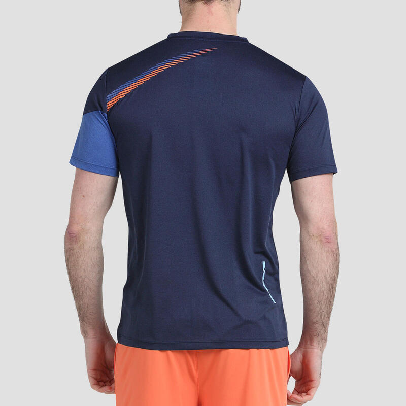 Camiseta de pádel de manga corta técnica Hombre - Bullpadel Letra azul