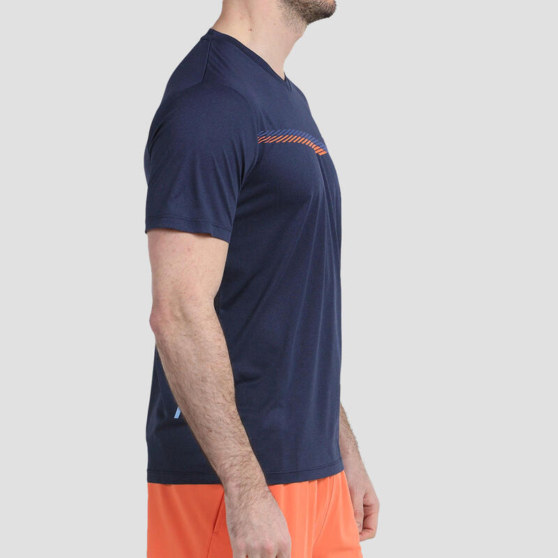 Camiseta de pádel de manga corta técnica Hombre - Bullpadel Letra azul