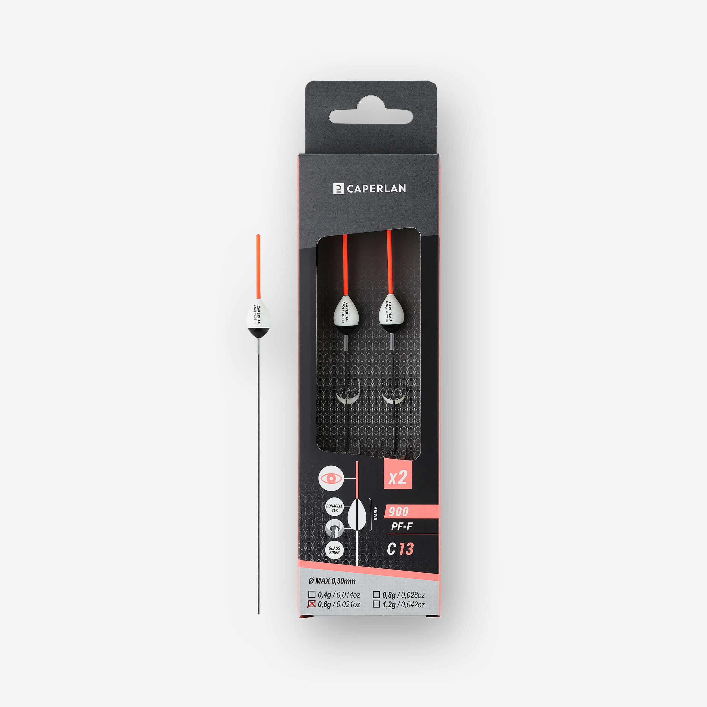 Conjunto de 2 boias pf - f900 c13 0,6 g para a pesca direta da carpa
