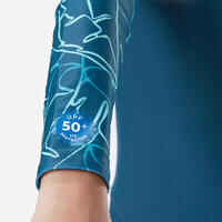 Boy's Swimsuit 100 Long Sleeves & Long Legs BANA - Green UV