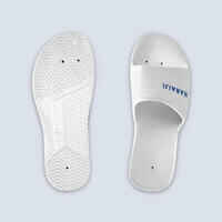 MEN'S POOL SLIDES 100 PLUS WHITE