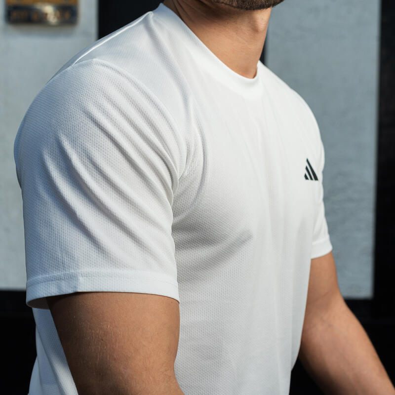 Camiseta Fitness Cardio Adidas Hombre Blanco