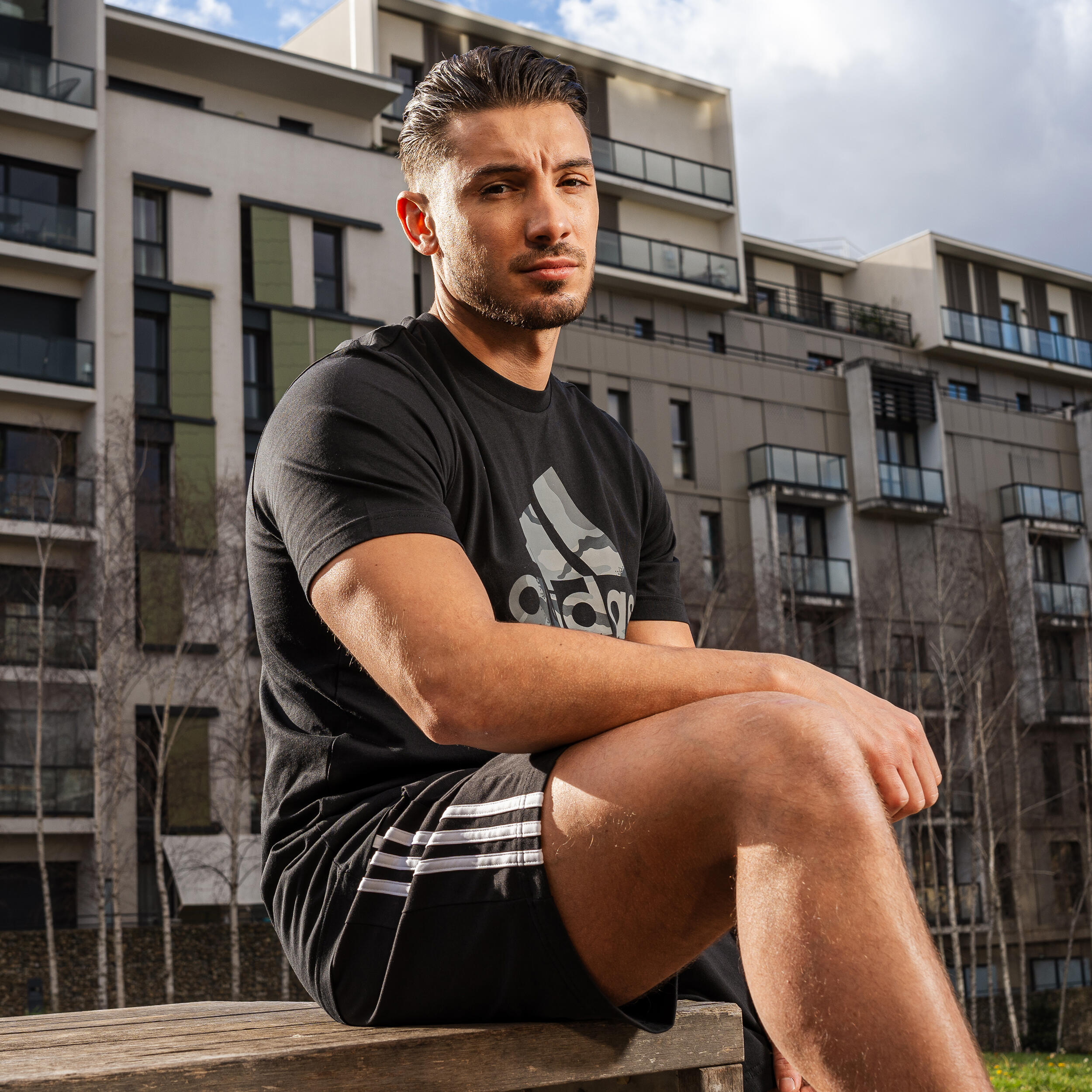 Koszulka z krótkim rękawem męska ADIDAS Gym & Pilates 7/8