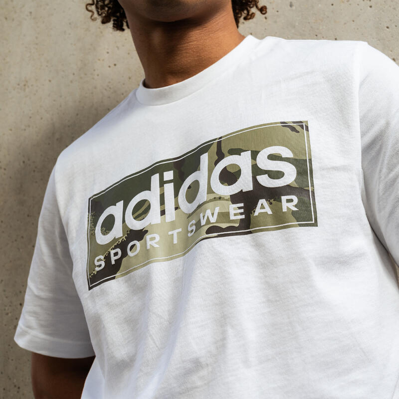 ADIDAS T-Shirt Herren weich - Camo weiss 