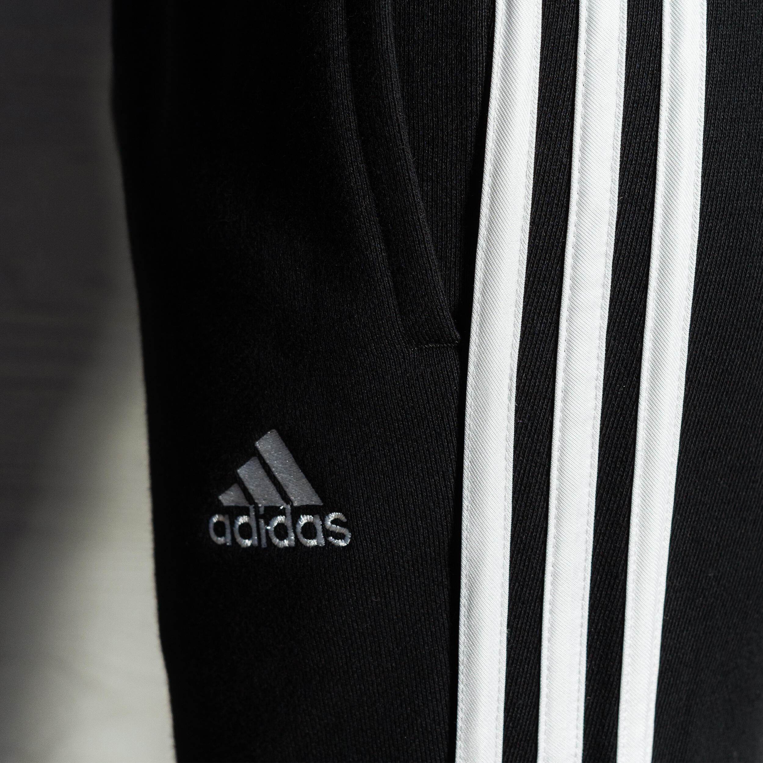 Pantaloni donna fitness ADIDAS regular cotone leggero neri 11/11