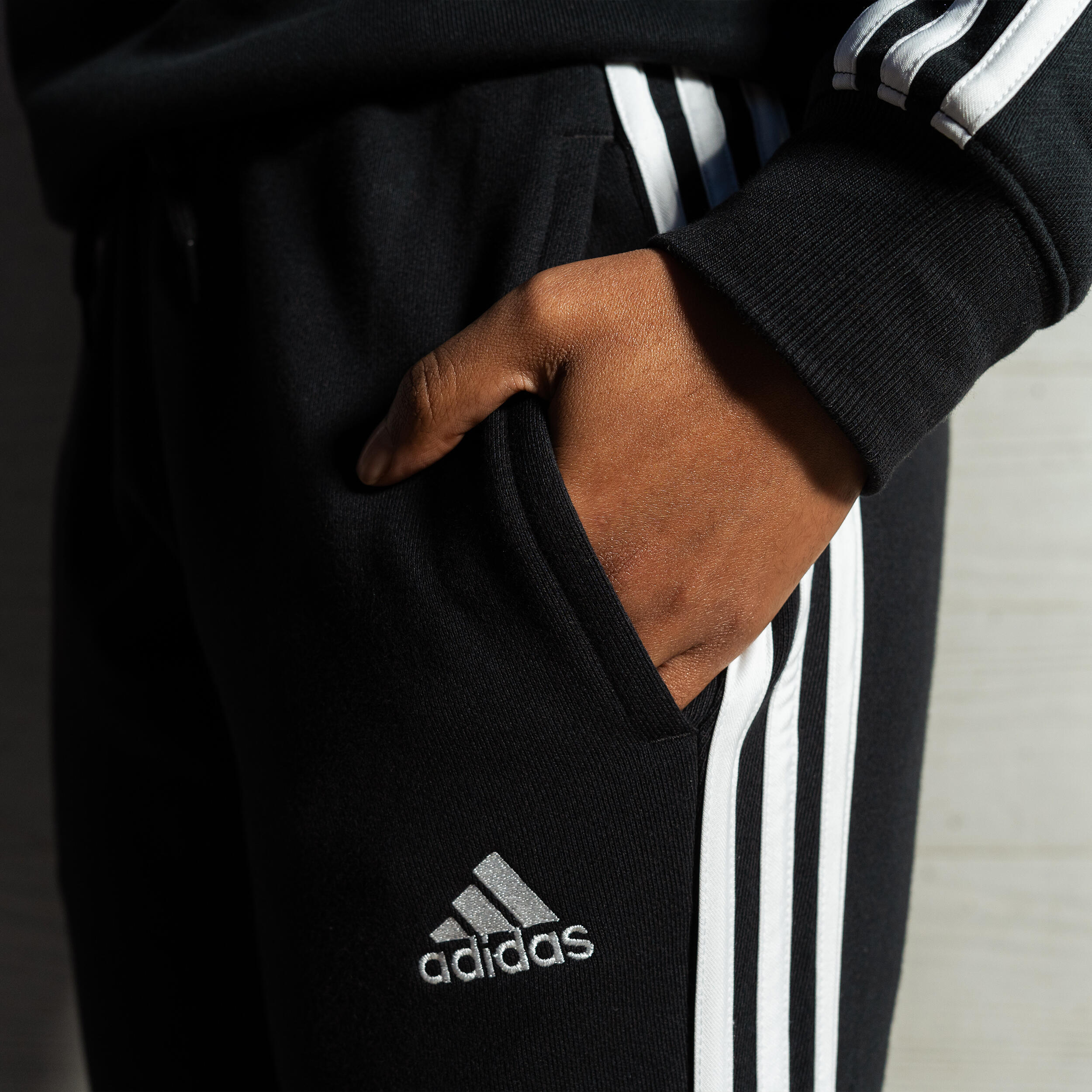 Pantaloni donna fitness ADIDAS regular cotone leggero neri 9/11