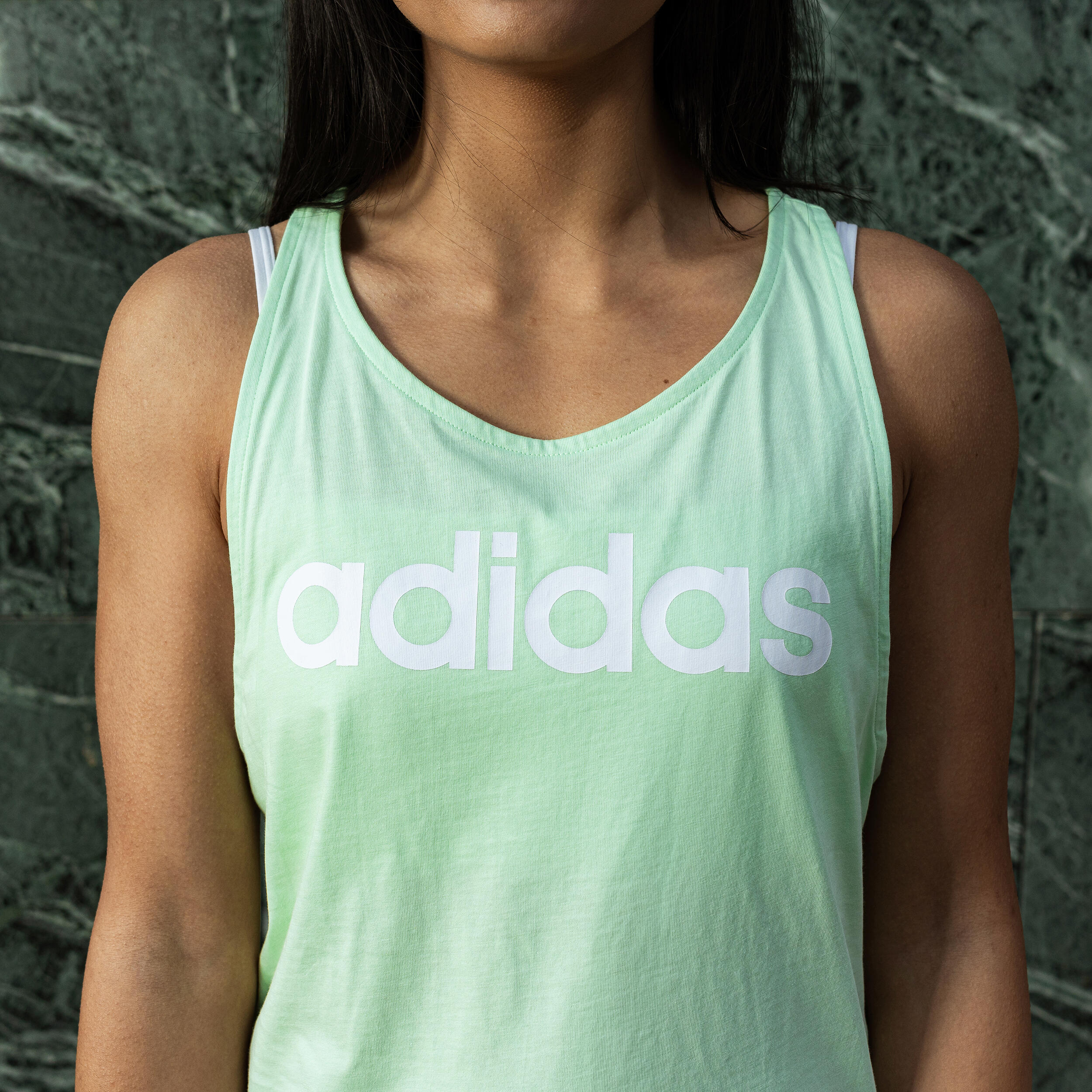 DEBARDEUR DE FITNESS SOFT TRAINING ADIDAS FEMME VERT 7/9